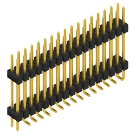 Stiftleiste, 34-polig, RM 2.54 mm, abgewinkelt, schwarz, SL16SMD18234GP Knallerangebot