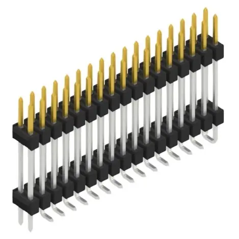 Stiftleiste, 34-polig, RM 2.54 mm, abgewinkelt, schwarz, SL16SMD18234SP Must-Have