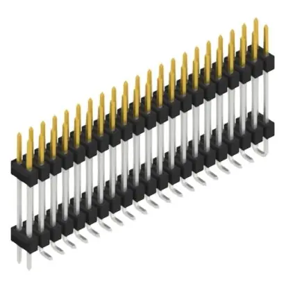 Neuheit Stiftleiste, 42-polig, RM 2.54 mm, abgewinkelt, schwarz, SL16SMD18242SP