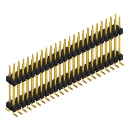 Echt Stiftleiste, 48-polig, RM 2.54 mm, abgewinkelt, schwarz, SL16SMD18248G