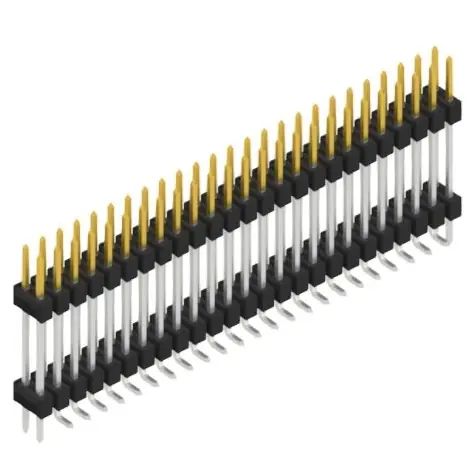 Stiftleiste, 50-polig, RM 2.54 mm, abgewinkelt, schwarz, SL16SMD18250SP Preiswert