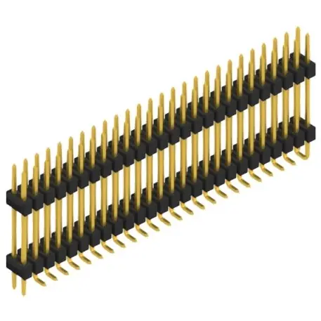 Preis Gesenkt Stiftleiste, 52-polig, RM 2.54 mm, abgewinkelt, schwarz, SL16SMD18252GP