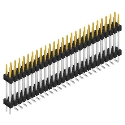 Stiftleiste, 52-polig, RM 2.54 mm, abgewinkelt, schwarz, SL16SMD18252SP Knallerangebot