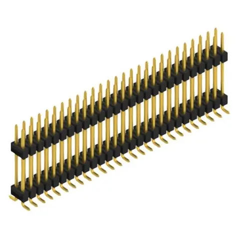 Stiftleiste, 54-polig, RM 2.54 mm, abgewinkelt, schwarz, SL16SMD18254G Sichere Zahlung