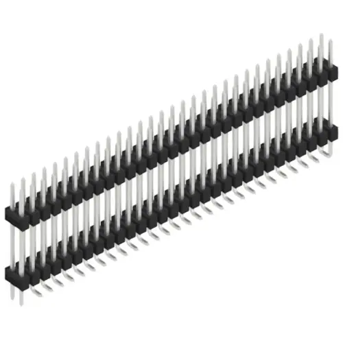 Stiftleiste, 60-polig, RM 2.54 mm, abgewinkelt, schwarz, SL16SMD18260ZP Abverkauf