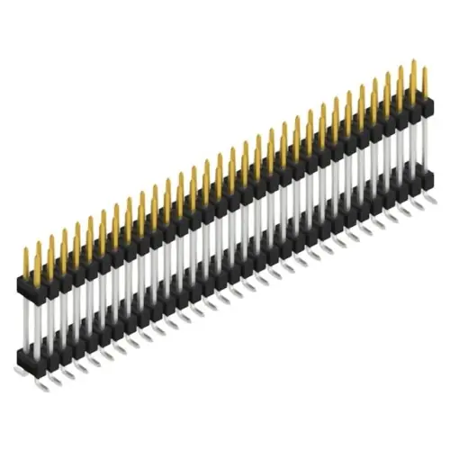Stiftleiste, 62-polig, RM 2.54 mm, abgewinkelt, schwarz, SL16SMD18262S Top-Preis