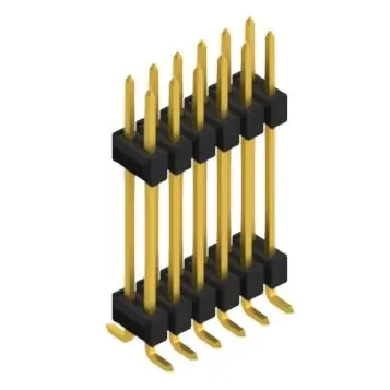 Stiftleiste, 12-polig, RM 2.54 mm, abgewinkelt, schwarz, 10052374 Top-Angebot