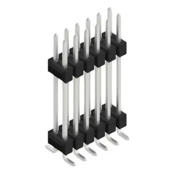 Stiftleiste, 12-polig, RM 2.54 mm, abgewinkelt, schwarz, 10052378 Top-Seller