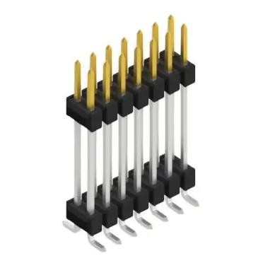Stiftleiste, 14-polig, RM 2.54 mm, abgewinkelt, schwarz, 10052381 Finale Aktion