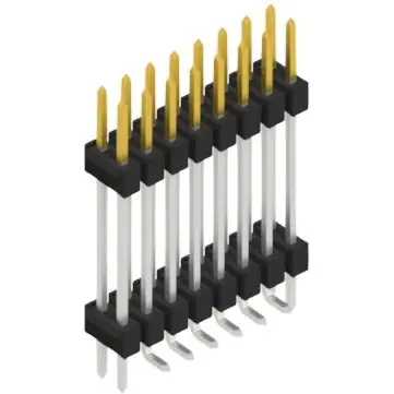 Stiftleiste, 16-polig, RM 2.54 mm, abgewinkelt, schwarz, 10052387 Begrenztes Angebot