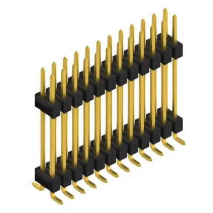 Stiftleiste, 24-polig, RM 2.54 mm, abgewinkelt, schwarz, 10052402 Expressversand