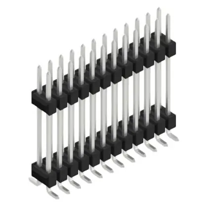Wochenendangebot Stiftleiste, 24-polig, RM 2.54 mm, abgewinkelt, schwarz, 10052405