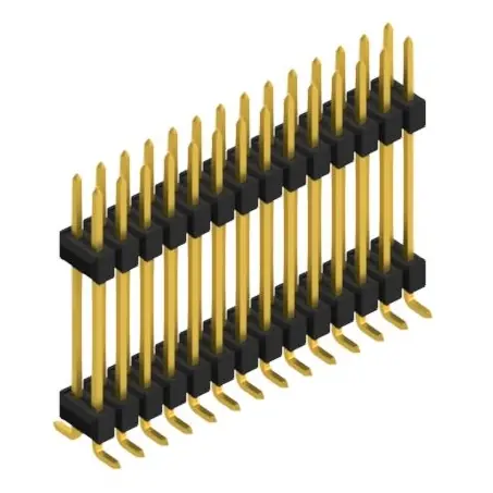 Stiftleiste, 28-polig, RM 2.54 mm, abgewinkelt, schwarz, 10052409 Online Kaufen