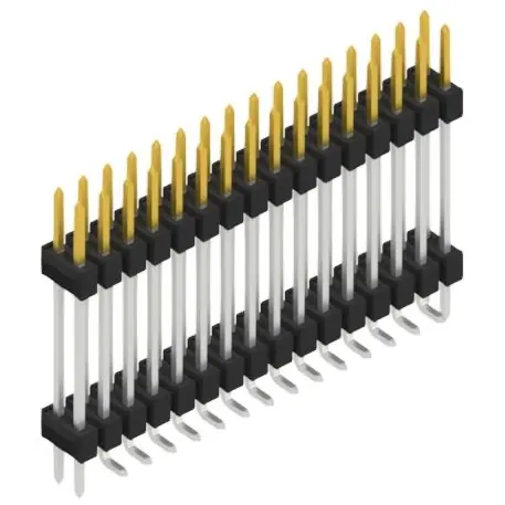 Stiftleiste, 32-polig, RM 2.54 mm, abgewinkelt, schwarz, SL16SMD20732SP Neuheit