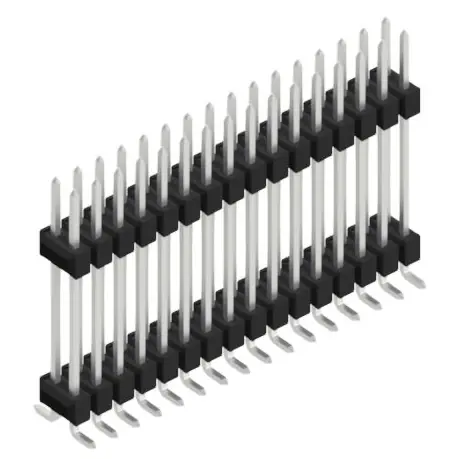 Kostenloser Rückversand Stiftleiste, 32-polig, RM 2.54 mm, abgewinkelt, schwarz, 10052417