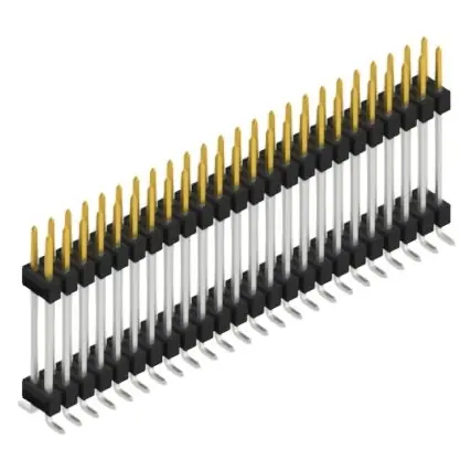 Kostenloser Versand Stiftleiste, 48-polig, RM 2.54 mm, abgewinkelt, schwarz, SL16SMD20748S