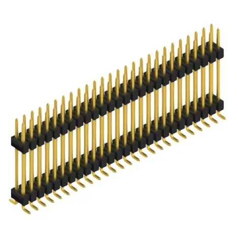 Solange Der Vorrat Reicht Stiftleiste, 52-polig, RM 2.54 mm, abgewinkelt, schwarz, SL16SMD20752G