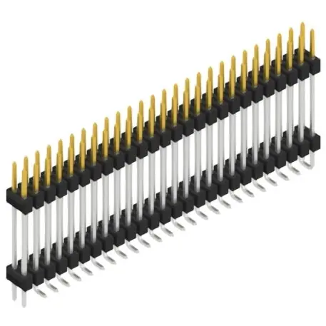 Begrenztes Angebot Stiftleiste, 52-polig, RM 2.54 mm, abgewinkelt, schwarz, SL16SMD20752SP