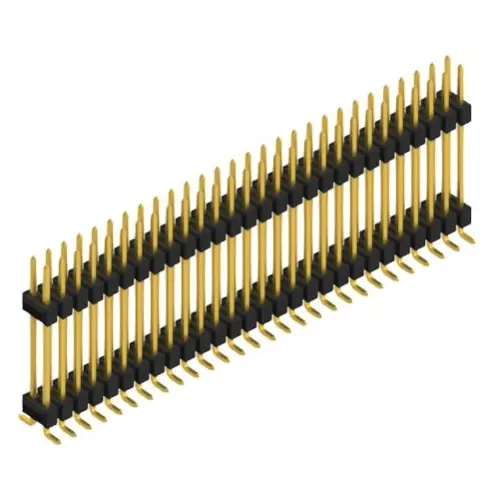 Kostenloser Rückversand Stiftleiste, 56-polig, RM 2.54 mm, abgewinkelt, schwarz, SL16SMD20756G