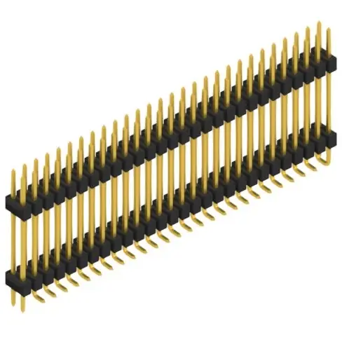 Stiftleiste, 56-polig, RM 2.54 mm, abgewinkelt, schwarz, SL16SMD20756GP Garantierte Lieferung