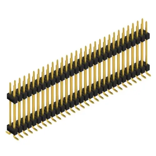 Stiftleiste, 58-polig, RM 2.54 mm, abgewinkelt, schwarz, SL16SMD20758G Bestpreis