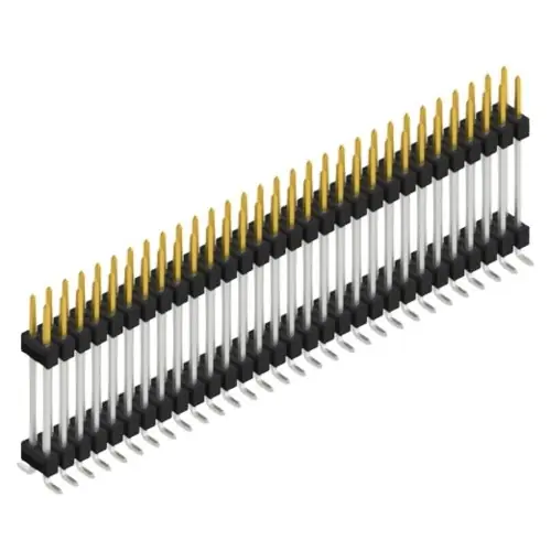 Stiftleiste, 60-polig, RM 2.54 mm, abgewinkelt, schwarz, SL16SMD20760S Top-Angebot