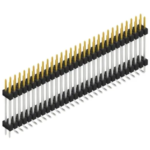 Begrenztes Angebot Stiftleiste, 60-polig, RM 2.54 mm, abgewinkelt, schwarz, SL16SMD20760SP