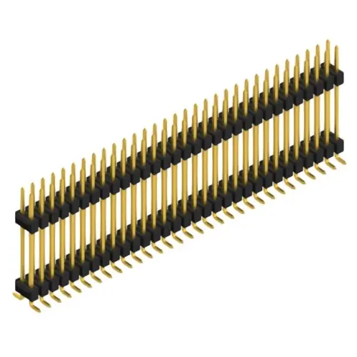 Gratis Versand Stiftleiste, 62-polig, RM 2.54 mm, abgewinkelt, schwarz, SL16SMD20762G