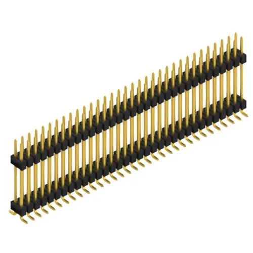 Stiftleiste, 66-polig, RM 2.54 mm, abgewinkelt, schwarz, SL16SMD20766G Günstig