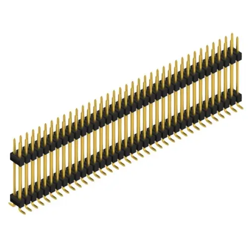 Geprüft Stiftleiste, 72-polig, RM 2.54 mm, abgewinkelt, schwarz, SL16SMD20772G