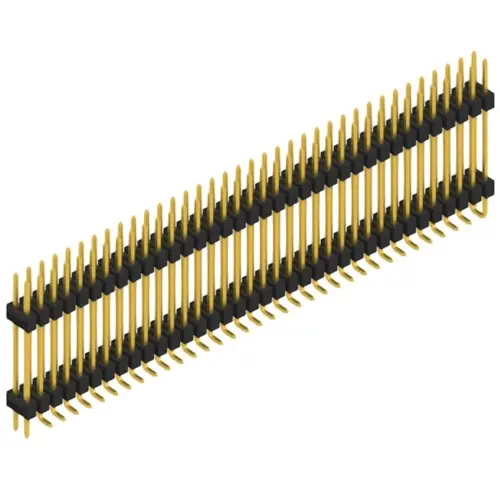 Stiftleiste, 72-polig, RM 2.54 mm, abgewinkelt, schwarz, SL16SMD20772GP Garantierte Lieferung