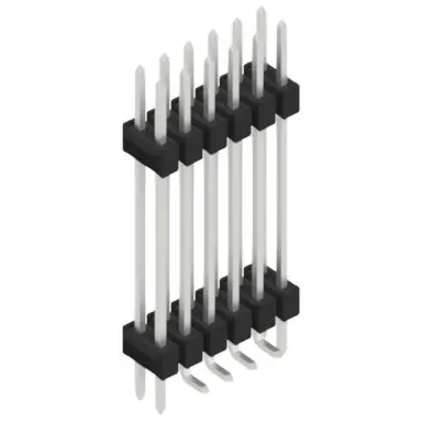 Schneller Versand Stiftleiste, 12-polig, RM 2.54 mm, abgewinkelt, schwarz, 10052464