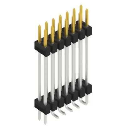 Begrenztes Angebot Stiftleiste, 14-polig, RM 2.54 mm, abgewinkelt, schwarz, 10052468