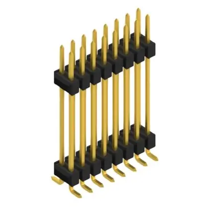 Stiftleiste, 16-polig, RM 2.54 mm, abgewinkelt, schwarz, 10052471 Ausverkauf