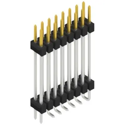 Stiftleiste, 16-polig, RM 2.54 mm, abgewinkelt, schwarz, 10052474 Kostenloser Versand