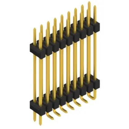 Stiftleiste, 18-polig, RM 2.54 mm, abgewinkelt, schwarz, 10052478 Begrenztes Angebot