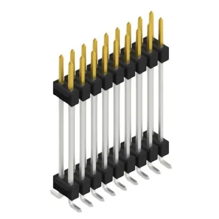 Sonderaktion Stiftleiste, 18-polig, RM 2.54 mm, abgewinkelt, schwarz, 10052479