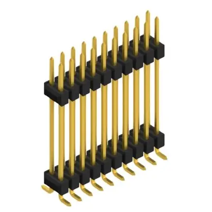 Stiftleiste, 20-polig, RM 2.54 mm, abgewinkelt, schwarz, 10052483 Top-Angebot