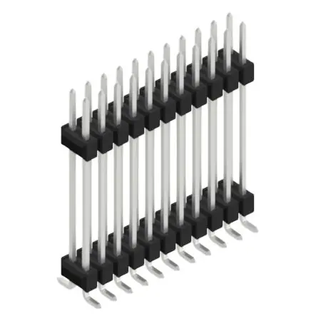 Stiftleiste, 22-polig, RM 2.54 mm, abgewinkelt, schwarz, 10052491 Expressversand