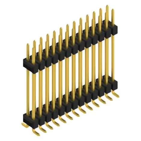 Stiftleiste, 26-polig, RM 2.54 mm, abgewinkelt, schwarz, 10052495 Gratis Versand