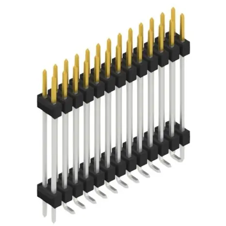 Stiftleiste, 26-polig, RM 2.54 mm, abgewinkelt, schwarz, SL16SMD24726SP Begrenztes Angebot