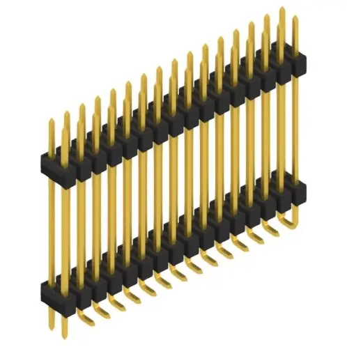 Direktkauf Stiftleiste, 32-polig, RM 2.54 mm, abgewinkelt, schwarz, SL16SMD24732GP