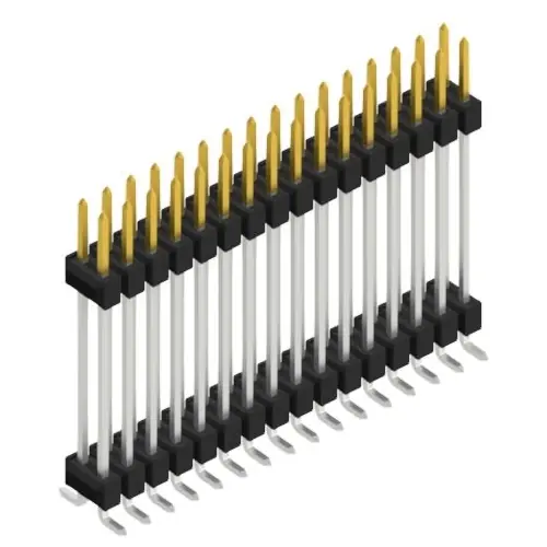 Jetzt Kaufen Stiftleiste, 32-polig, RM 2.54 mm, abgewinkelt, schwarz, SL16SMD24732S