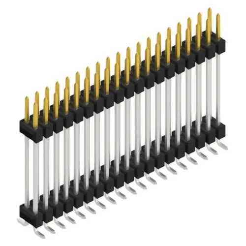 Stiftleiste, 38-polig, RM 2.54 mm, abgewinkelt, schwarz, 10052515 Neue Kollektion