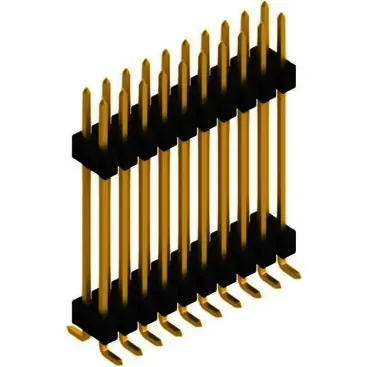 Markenware Stiftleiste, 4-polig, RM 2.54 mm, abgewinkelt, schwarz, 10052434