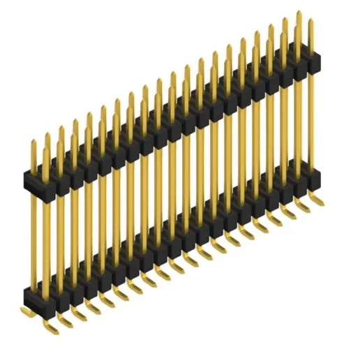 Garantierte Lieferung Stiftleiste, 40-polig, RM 2.54 mm, abgewinkelt, schwarz, 10052517