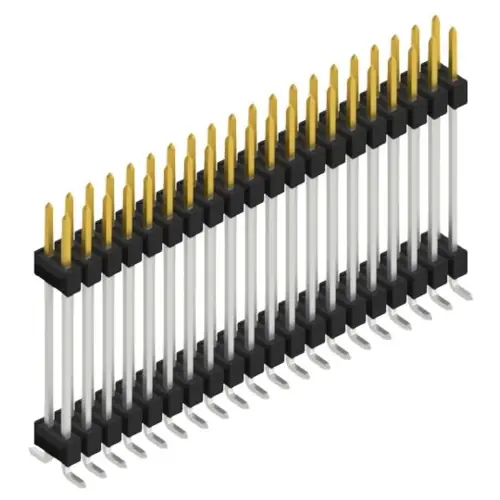 Neu Stiftleiste, 40-polig, RM 2.54 mm, abgewinkelt, schwarz, 10052518