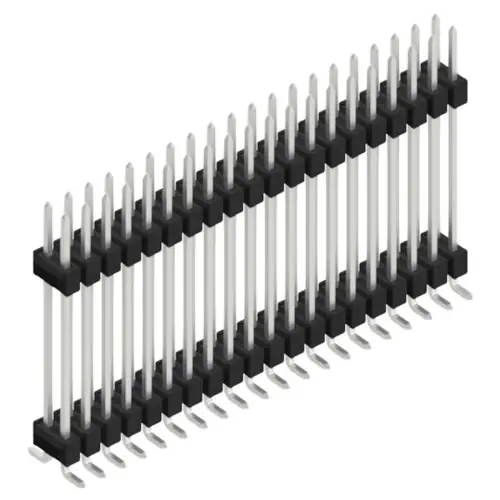 Stiftleiste, 40-polig, RM 2.54 mm, abgewinkelt, schwarz, 10052519 Super-Preis