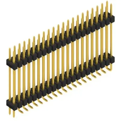 Super-Preis Stiftleiste, 42-polig, RM 2.54 mm, abgewinkelt, schwarz, SL16SMD24742GP