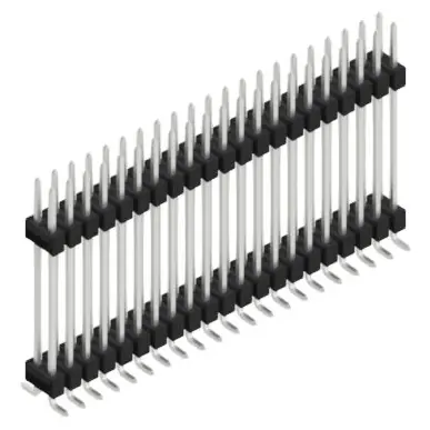 Stiftleiste, 42-polig, RM 2.54 mm, abgewinkelt, schwarz, SL16SMD24742Z Neu